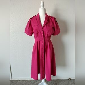 Barbie Safari Pink Button-Up Dress